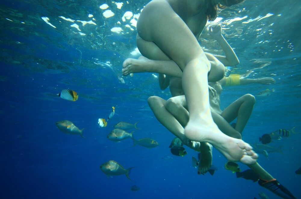 Egyptian Snorkelers Part - In nudism, people are equal to one another