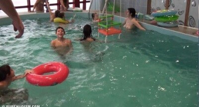 Indoor Swim Exercise 2 Full HD video - Self-confidence helps naturists achieve their goals