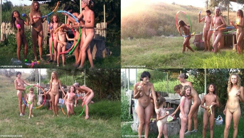 Countryside lounging 2 Full HD video - The practice of nudity within a community