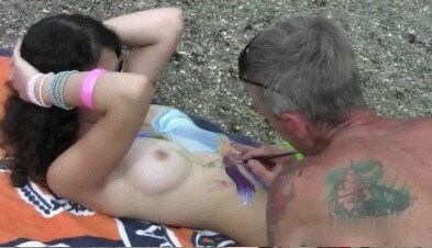 Body Art Nudist Beach 1 Full HD video - Nudism and naturism promote inner happiness and harmony