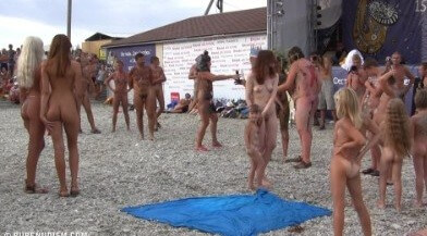 Cool Day At The Beach Full HD video - I attended a nudist gathering