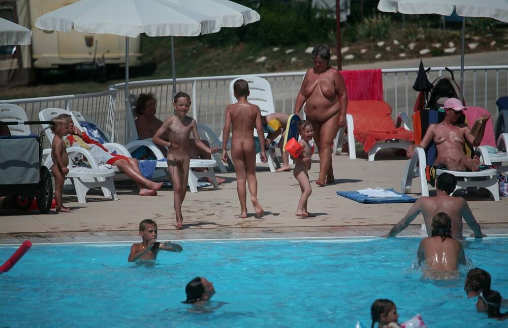 Naturist Afternoon Pool Games pics - A well-known naturist center