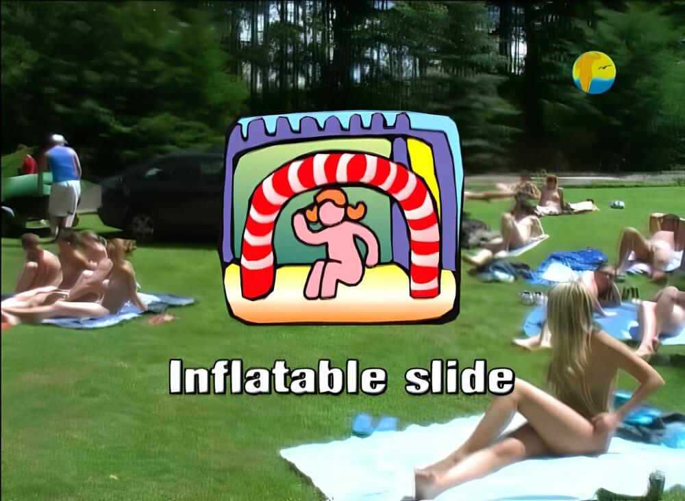 Naturist: Freedom: Inflatable Slide - Naturism teaches you to accept yourself and others