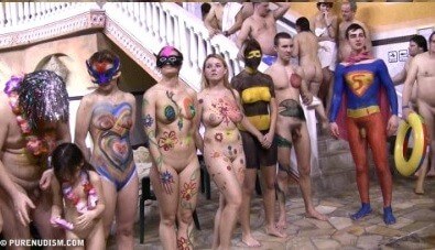 Body paint award lines Full HD - Naturism teaches respect for the beauty of the body and its natural forms