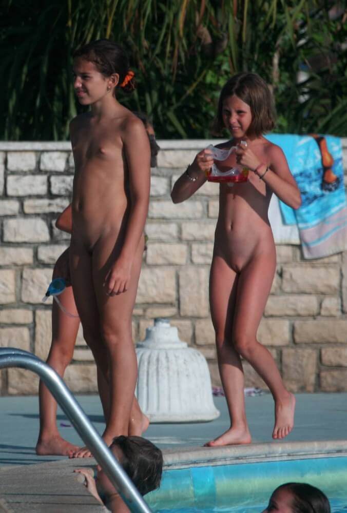 Two Poolside Nudist Girls pics - Naturists value a simple life